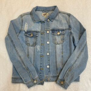 Light Wash Denim Jacket - Denim & Co.